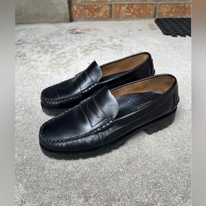 Sebago Black Leather Dan Lug Loafer